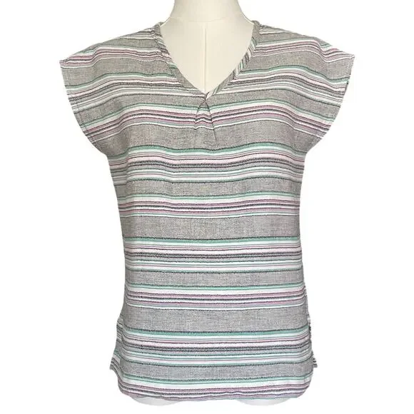 Kavu Womens Hiking Top Outdoor Gorpcore Striped Sleeveless Shirt Boho Size XS - Picture 1 of 7